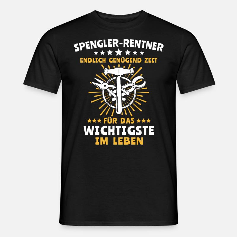 Spengler Sprüche Bauspengler - Männer T-Shirt - Schwarz
