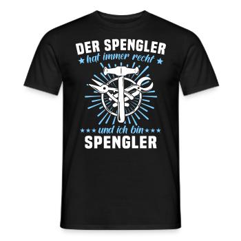 Spengler Sprüche Bauspengler - Männer T-Shirt - Schwarz - Vorne - AI Model Male 178 light (178cm)