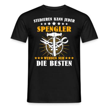 Spengler Sprüche Bauspengler - Männer T-Shirt - Schwarz - Vorne - AI Model Male 178 light (178cm)