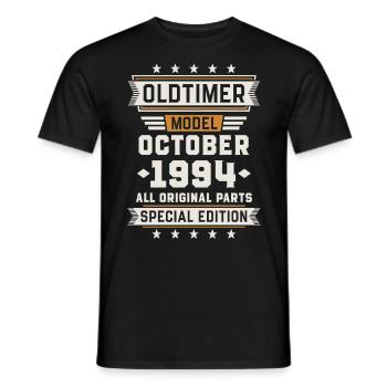 Oldtimer Octobre 1994 Cadeau d’anniversaire - T-shirt homme - noir - Devant - AI Model Male 178 light (178cm)