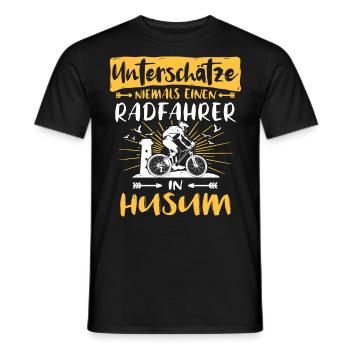 Husum Fahrrad Husumer Radfahrer - Männer T-Shirt - Schwarz - Vorne - AI Model Male 178 light (178cm)