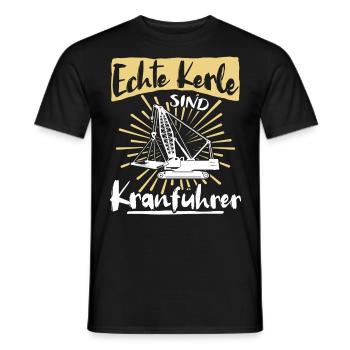 Kranführer Sprüche Kran Kranfahrer - Männer T-Shirt - Schwarz - Vorne - AI Model Male 178 light (178cm)