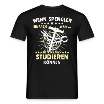 Spengler Bauspengler Spengeln - Männer T-Shirt - Schwarz - Vorne - AI Model Male 178 light (178cm)