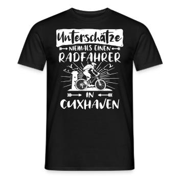 Cuxhaven Fahrradfahrer Cuxhavener Radfahrer - Männer T-Shirt - Schwarz - Vorne - AI Model Male 178 light (178cm)
