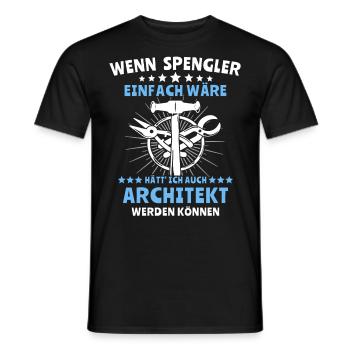 Spengler Spengeln Bauspengler - Männer T-Shirt - Schwarz - Vorne - AI Model Male 178 light (178cm)