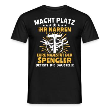 Spengler Spengeln Bauspengler - Männer T-Shirt - Schwarz - Vorne - AI Model Male 178 light (178cm)