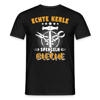 Spengler Spengeln Bauspengler - Männer T-Shirt - Schwarz - Vorne - AI Model Male 178 light (178cm)