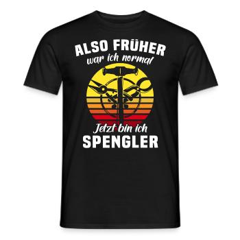 Spengler Spengeln Bauspengler - Männer T-Shirt - Schwarz - Vorne - AI Model Male 178 light (178cm)