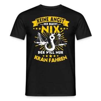 Kranführer Raupenkran Kranfahrer - Männer T-Shirt - Schwarz - Vorne - AI Model Male 178 light (178cm)