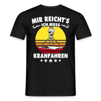 Kranführer Raupenkran Kranfahrer - Männer T-Shirt - Schwarz - Vorne - AI Model Male 178 light (178cm)