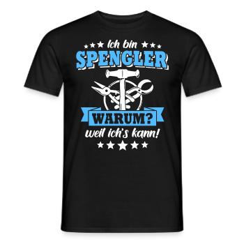 Spengler Bauspengler Spengeln - Männer T-Shirt - Schwarz - Vorne - AI Model Male 178 light (178cm)