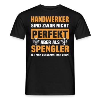 Spengler Bauspengler Spengeln - Männer T-Shirt - Schwarz - Vorne - AI Model Male 178 light (178cm)