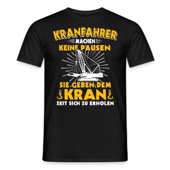 Kranführer Kranfahrer Kran Raupenkran - Männer T-Shirt - Schwarz - Vorne - AI Model Male 178 light (178cm)