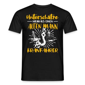 Kranführer Kranfahrer Kran Raupenkran - Männer T-Shirt - Schwarz - Vorne - AI Model Male 178 light (178cm)