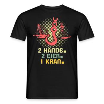 Kranführer Kranfahrer Kran Raupenkran - Männer T-Shirt - Schwarz - Vorne - AI Model Male 178 light (178cm)
