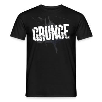 Grunge 90s 90s Music music Rock music subculture - Men's T-Shirt - black - Front - AI Model Male 178 light (178cm)