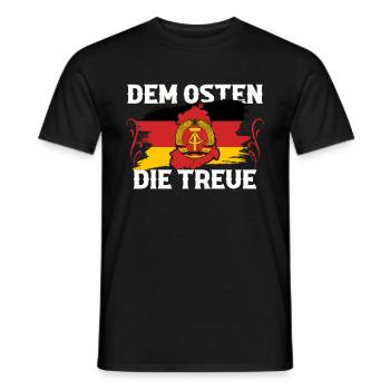 East Germany Tshirt Men Ossi Dresden NVA GDR - Men's T-Shirt - black - Front - AI Model Male 178 light (178cm)