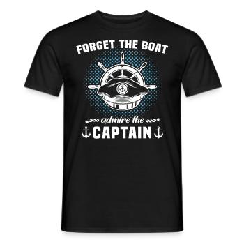 Captain Boat Captain - Men's T-Shirt - black - Front - AI Model Male 178 light (178cm)