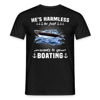 Captain Boat Captain - Men's T-Shirt - black - Front - AI Model Male 178 light (178cm)