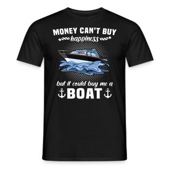 Captain Boat Captain - Men's T-Shirt - black - Front - AI Model Male 178 light (178cm)