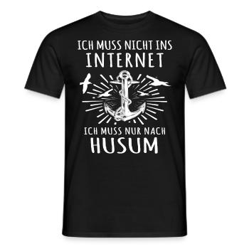 Husum - Männer T-Shirt - Schwarz - Vorne - AI Model Male 178 light (178cm)