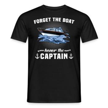 Captain Boat Captain - Men's T-Shirt - black - Front - AI Model Male 178 light (178cm)