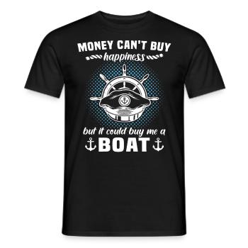 Kapitän Captain Bootsbesitzer Boot - Männer T-Shirt - Schwarz - Vorne - AI Model Male 178 light (178cm)