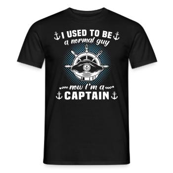 Kapitän Captain Bootsbesitzer Boot - Männer T-Shirt - Schwarz - Vorne - AI Model Male 178 light (178cm)