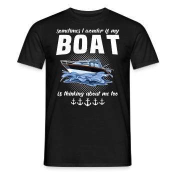 Kapitän Captain Bootsbesitzer Boot - Männer T-Shirt - Schwarz - Vorne - AI Model Male 178 light (178cm)