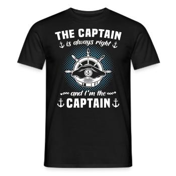 Captain is always right Captain - Men's T-Shirt - black - Front - AI Model Male 178 light (178cm)