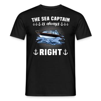 Captain is always right Captain - Men's T-Shirt - black - Front - AI Model Male 178 light (178cm)