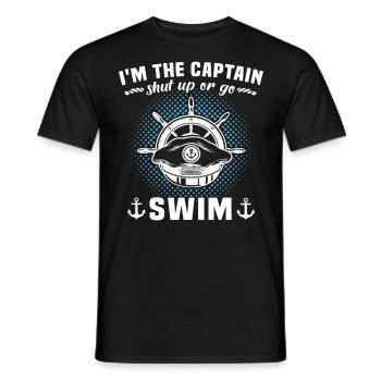 Captain Boat Owner Captain - Men's T-Shirt - black - Front - AI Model Male 178 light (178cm)
