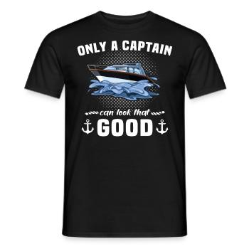 Captain Boat Owner Captain - Men's T-Shirt - black - Front - AI Model Male 178 light (178cm)