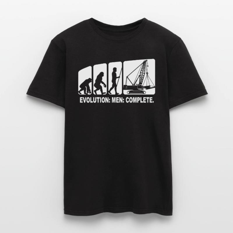 Kranführer Evolution Kranfahrer Männer T-Shirt