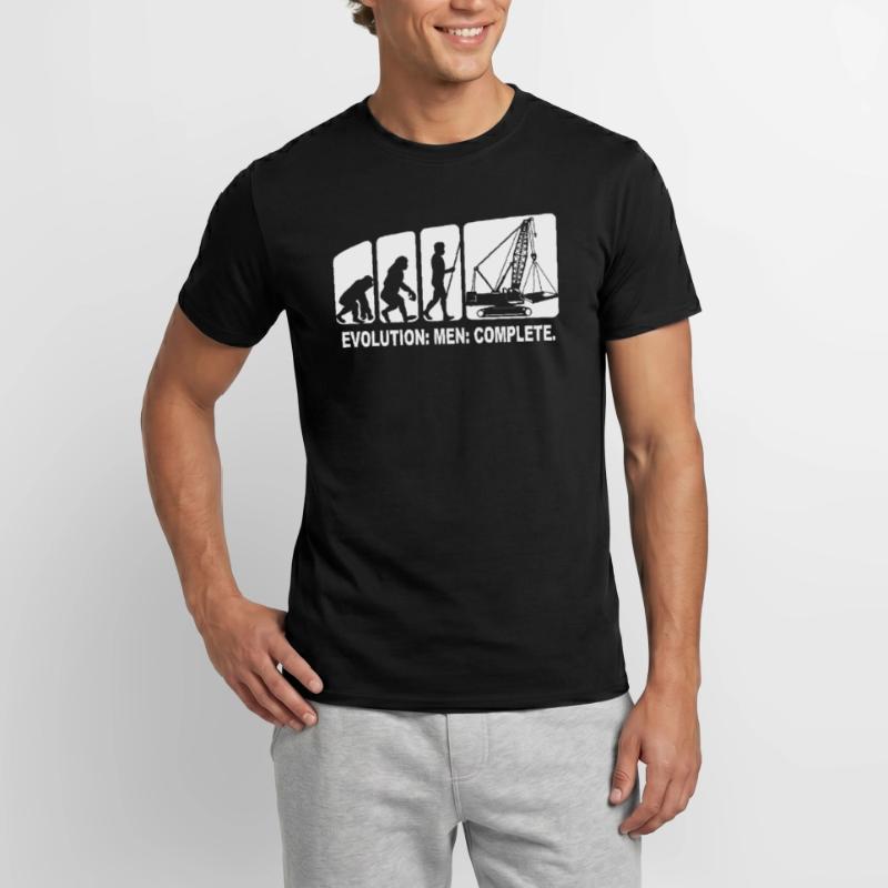 Kranführer Evolution Kranfahrer Männer T-Shirt