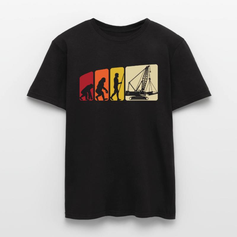 Kranführer Evolution Kranfahrer Männer T-Shirt