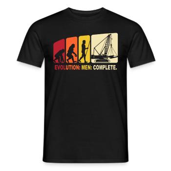 Crane Operator Evolution Crane Driver - Men's T-Shirt - black - Front - AI Model Male 178 light (178cm)