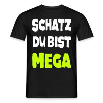 Mega Schatz - Männer T-Shirt - Schwarz - Vorne - AI Model Male 178 light (178cm)