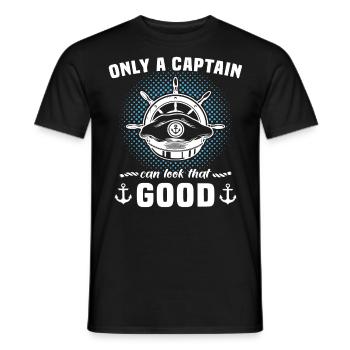 Capitaine Capitaine Bateau - T-shirt homme - noir - Devant - AI Model Male 178 light (178cm)