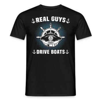 Captain Captain Boat - Men's T-Shirt - black - Front - AI Model Male 178 light (178cm)