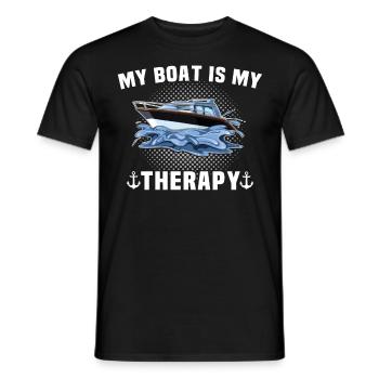 Captain Captain Boat - Men's T-Shirt - black - Front - AI Model Male 178 light (178cm)