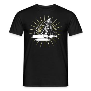 Crane Operator Crane Crane Driver - Men's T-Shirt - black - Front - AI Model Male 178 light (178cm)