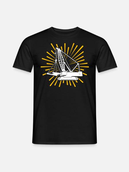 Kranführer Kran Kranfahrer - Männer T-Shirt - Schwarz