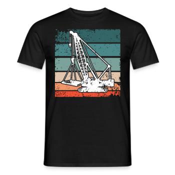 Crane Operator Crane Crane Driver - Men's T-Shirt - black - Front - AI Model Male 178 light (178cm)