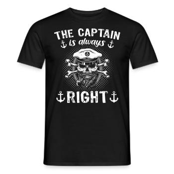 Captain is always right Captain - Men's T-Shirt - black - Front - AI Model Male 178 light (178cm)