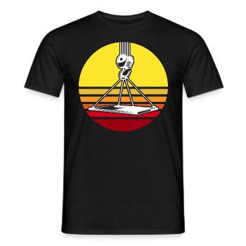 Crane operator Crawler crane Crane driver crane - Men's T-Shirt - black - Front - AI Model Male 178 light (178cm)