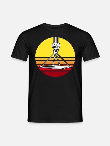Kranführer Raupenkran Kranfahrer Kran - Männer T-Shirt - Schwarz