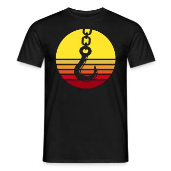 Crane operator Crawler crane Crane driver crane - Men's T-Shirt - black - Front - AI Model Male 178 light (178cm)
