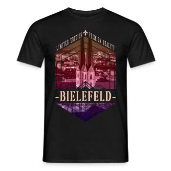 Bielefeld Deutschland Stadt Skyline Heimat Liebe - Männer T-Shirt - Schwarz - Vorne - AI Model Male 178 light (178cm)