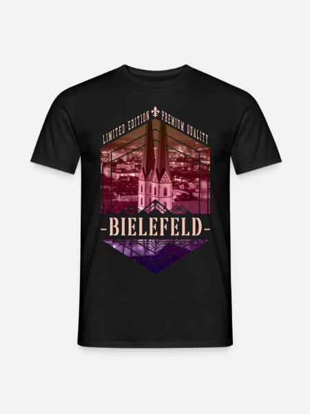 Bielefeld Deutschland Stadt Skyline Heimat Liebe - Männer T-Shirt - Schwarz